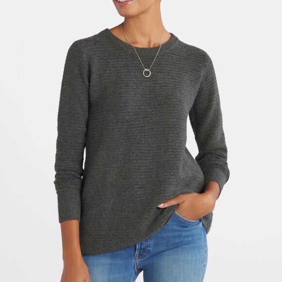 Pink clover Blake Ribbed Long Sleeve Pullover Dark Grey XL Stitch Fix Nwt - Picture 1 of 7